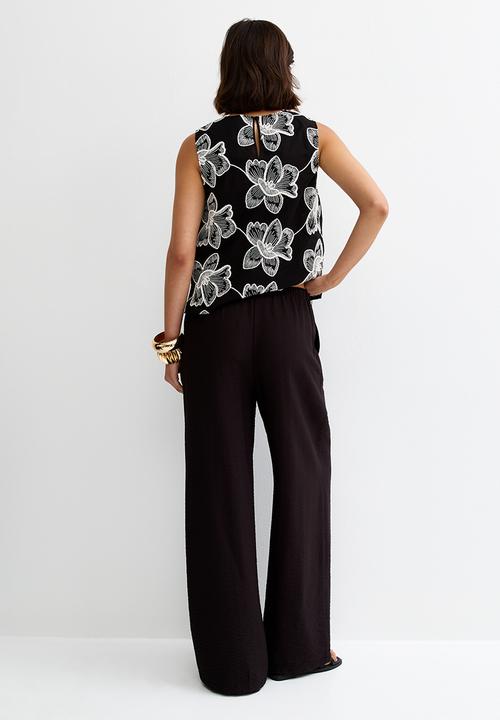 New Look - Faith fantasy toggle wl trouser - black