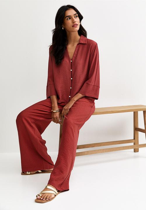 New Look - Faith fantasy toggle wl trouser - rust