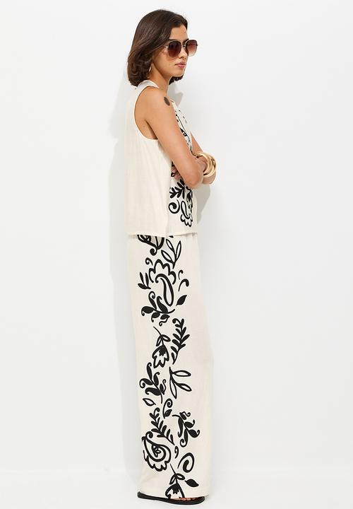 New Look - St alex pais side goya wl trs - cream