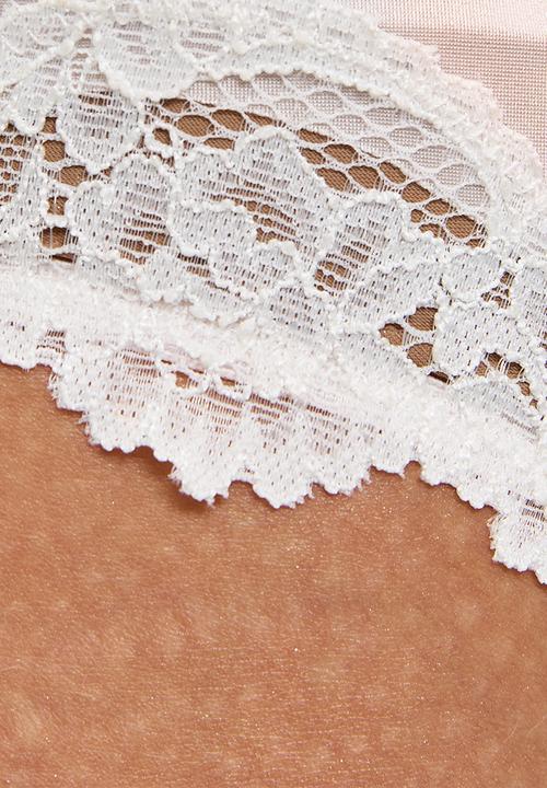 New Look - Satin & lace braz - 72 pale pink