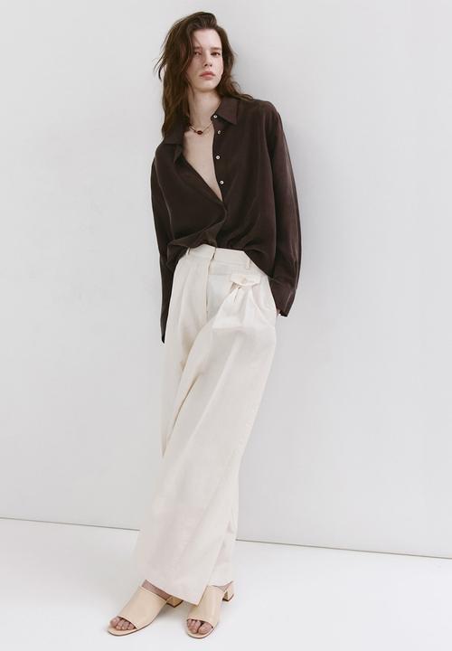 MANGO - Coin open toe mule - light beige