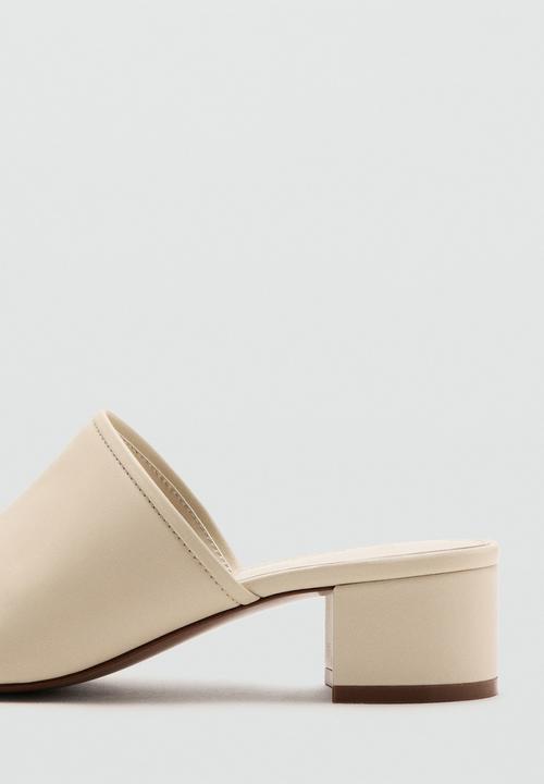 MANGO - Coin open toe mule - light beige