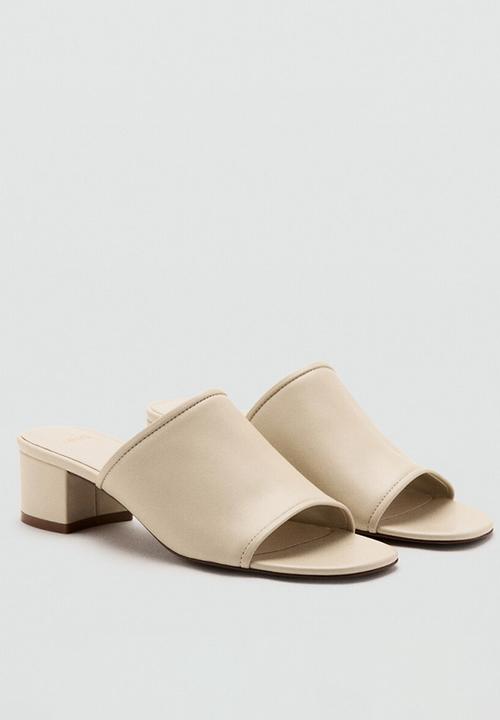 MANGO - Coin open toe mule - light beige