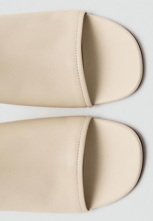 MANGO - Coin open toe mule - light beige