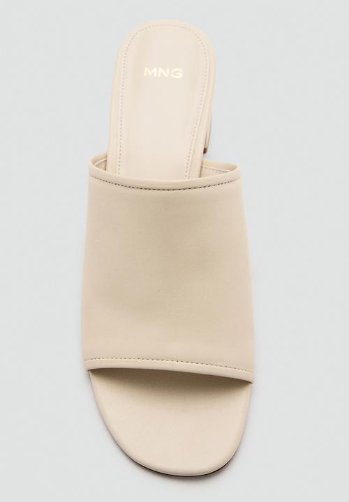 MANGO - Coin open toe mule - light beige
