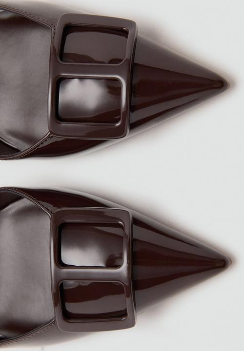 MANGO - Sonte closed toe slingback - dark brown