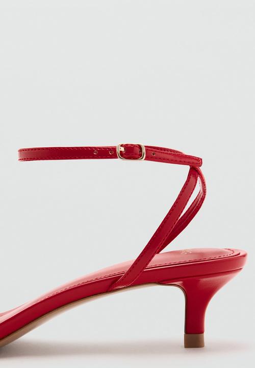 MANGO - Sari open toe ankle strap - red
