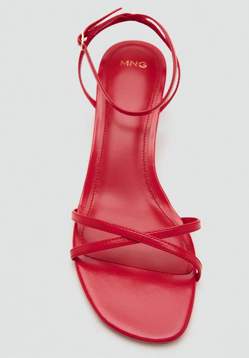 MANGO - Sari open toe ankle strap - red
