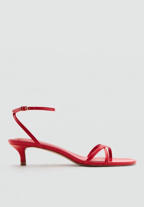 MANGO - Sari open toe ankle strap - red