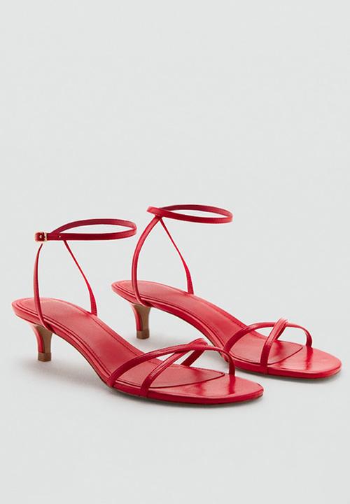 MANGO - Sari open toe ankle strap - red