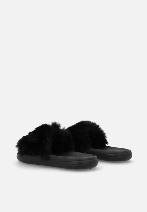 Pop Candy - Fluffy slides - black