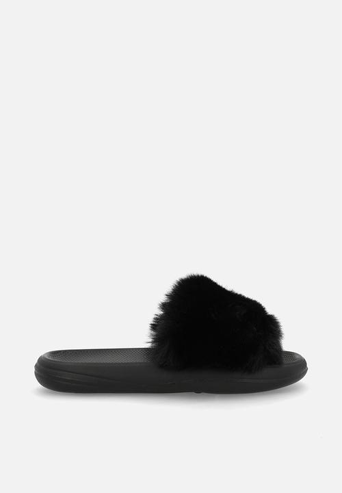Pop Candy - Fluffy slides - black