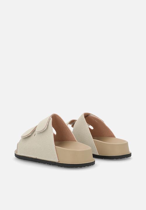 Pop Candy - Sliders with adjustable fastener strap - beige