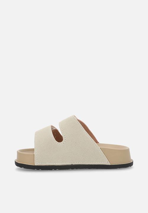 Pop Candy - Sliders with adjustable fastener strap - beige