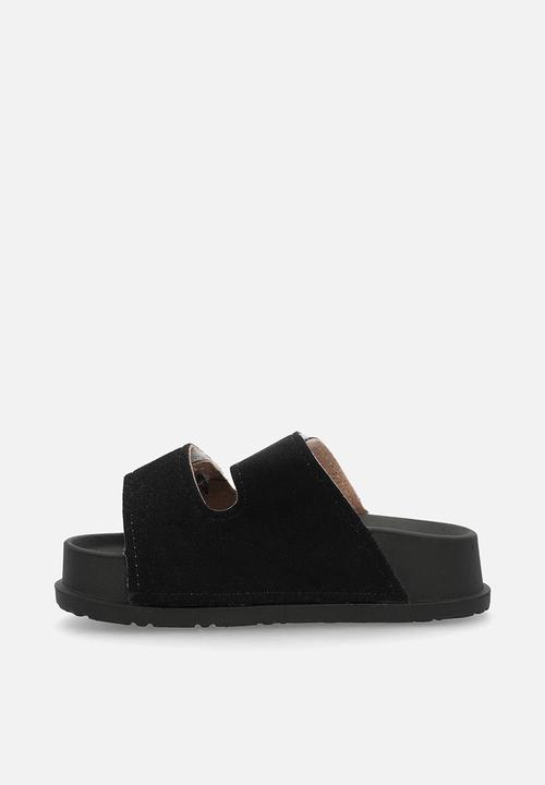 Pop Candy - Sliders with adjustable fastener strap - black