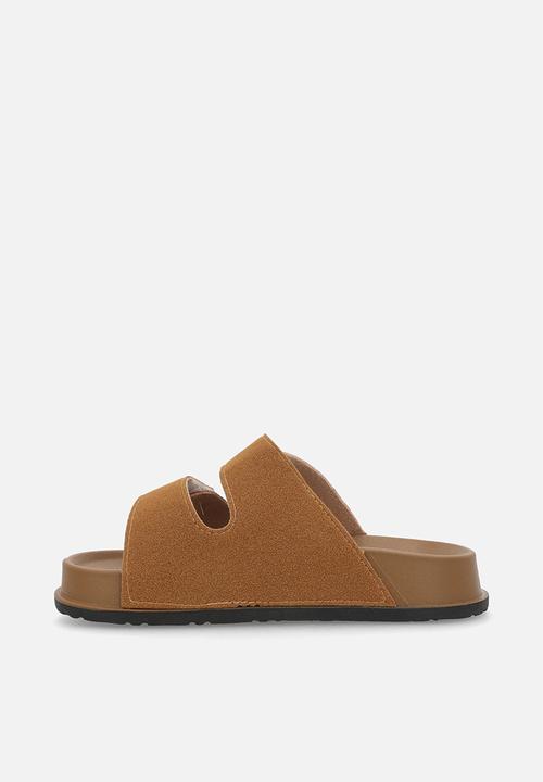 Pop Candy - Sliders with adjustable fastener strap - tan