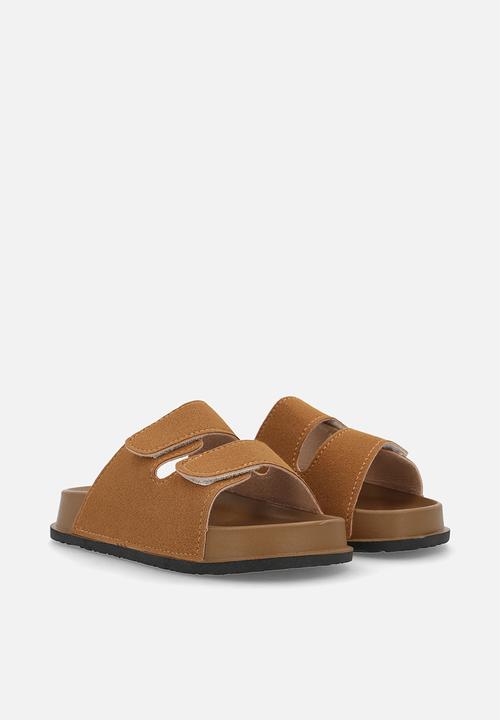 Pop Candy - Sliders with adjustable fastener strap - tan