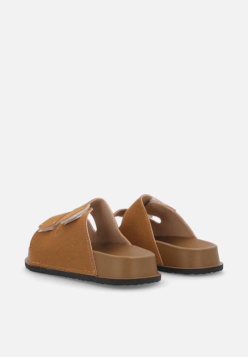 Pop Candy - Sliders with adjustable fastener strap - tan