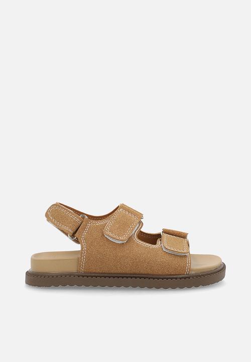 Pop Candy - Sliders with instep strap - tan