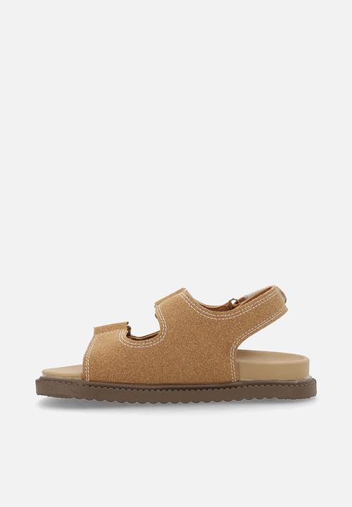 Pop Candy - Sliders with instep strap - tan