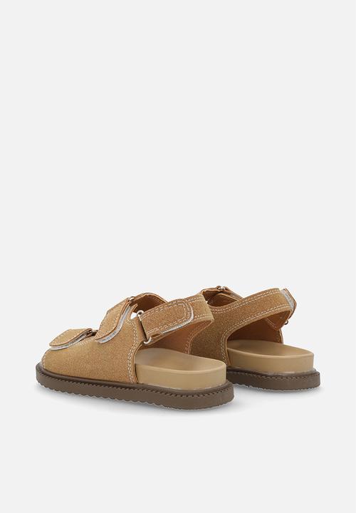 Pop Candy - Sliders with instep strap - tan