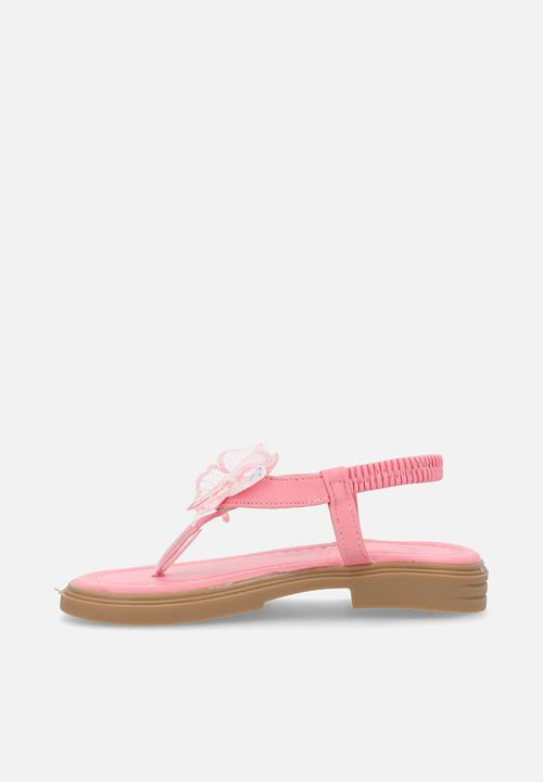 Pop Candy - Butterlfy lace detail sandal - pink
