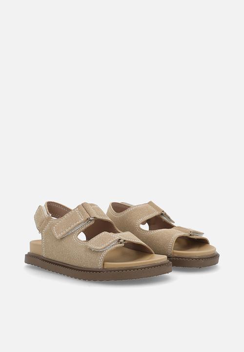 Pop Candy - Sliders with instep strap - milk coffee