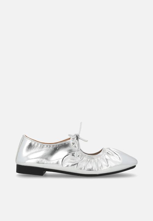 Pop Candy - Ruched ballets flats - silver