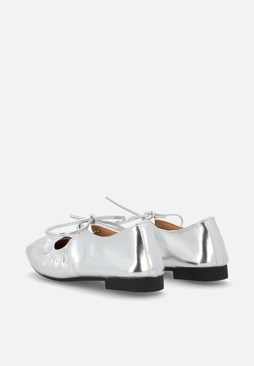 Pop Candy - Ruched ballets flats - silver