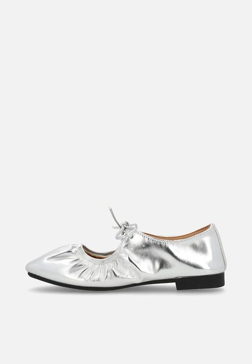 Pop Candy - Ruched ballets flats - silver