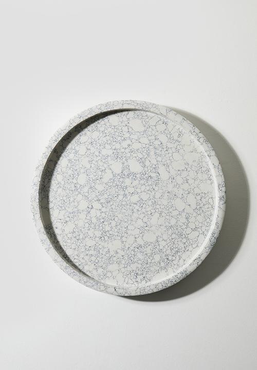 Sixth Floor - Spec Marble Serving Tray - Neutral & Black