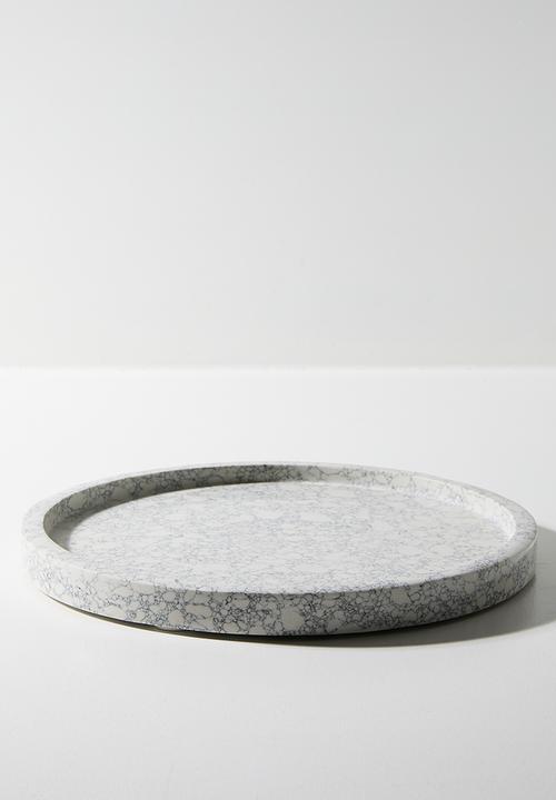 Spec Marble Serving Tray - Neutral & Black