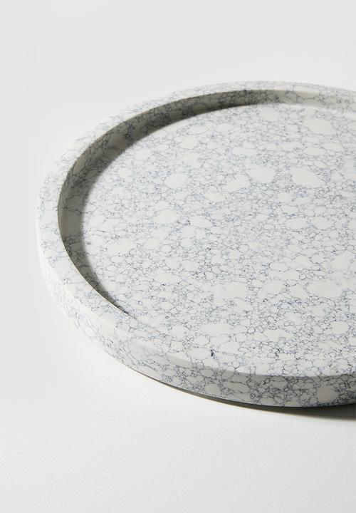 Sixth Floor - Spec Marble Serving Tray - Neutral & Black
