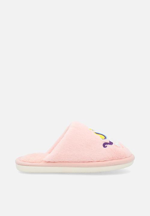Pop Candy - Embroidered pony slippers - pink