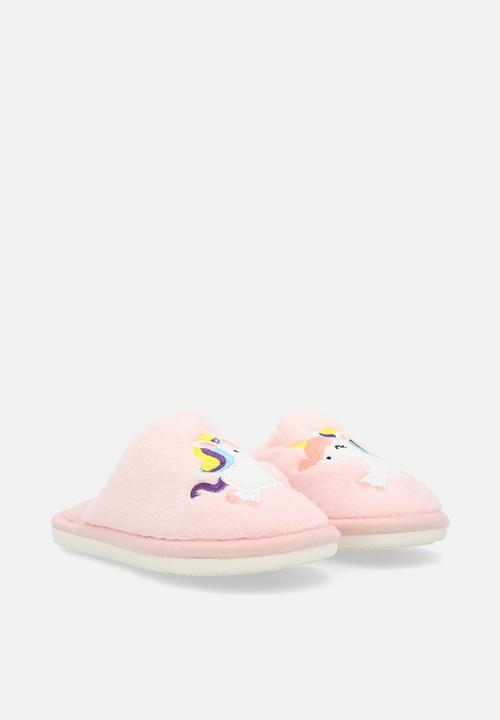 Pop Candy - Embroidered pony slippers - pink
