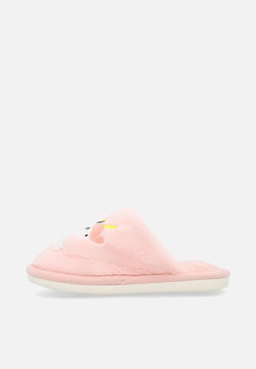 Pop Candy - Embroidered pony slippers - pink