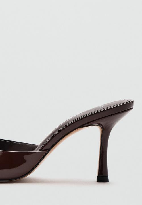 MANGO - Pepybom open toe mule - dark brown