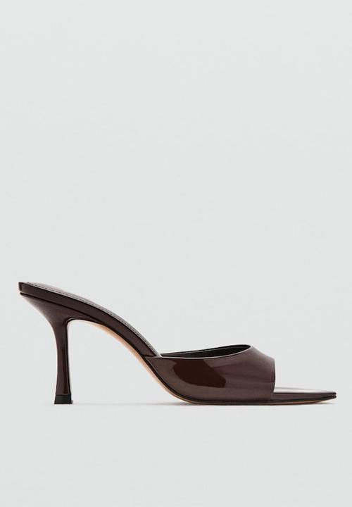 MANGO - Pepybom open toe mule - dark brown