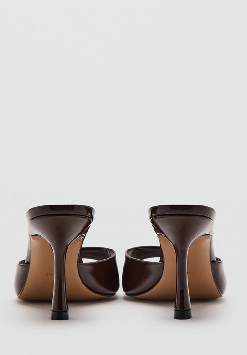 MANGO - Pepybom open toe mule - dark brown