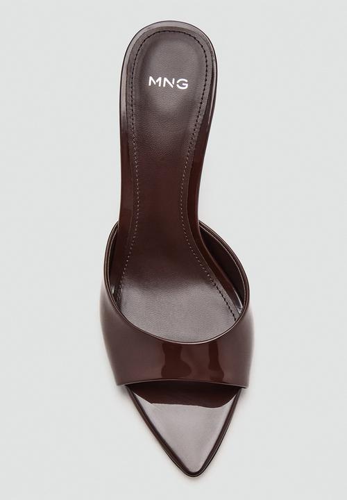 MANGO - Pepybom open toe mule - dark brown