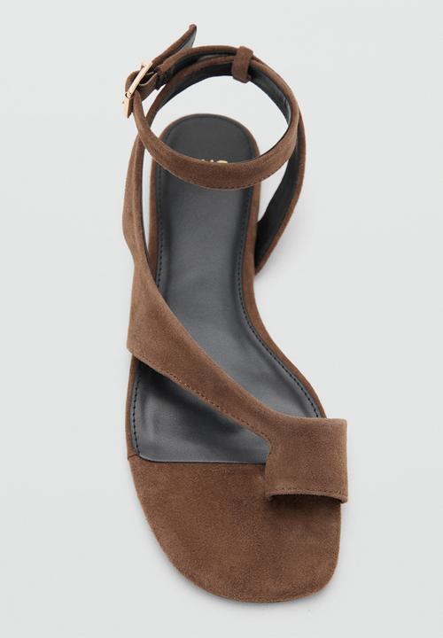 MANGO - Font toe post ankle strap - brown