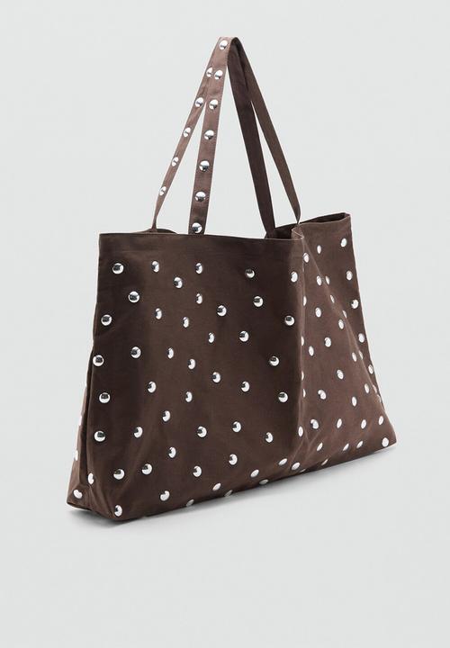 MANGO - Duran Tote Bag- Dark Brown