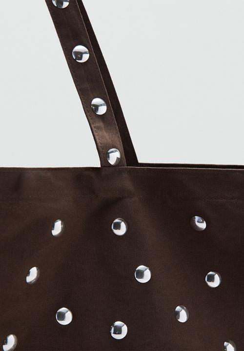 MANGO - Duran Tote Bag- Dark Brown
