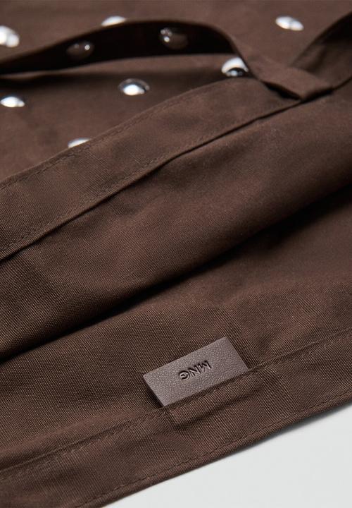 MANGO - Duran Tote Bag- Dark Brown