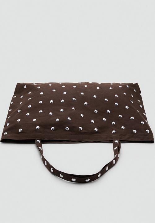 MANGO - Duran Tote Bag- Dark Brown