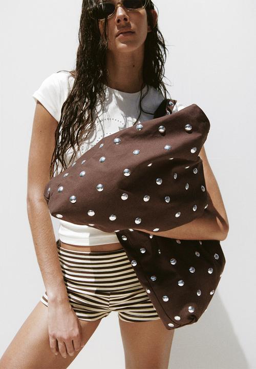 MANGO - Duran Tote Bag- Dark Brown