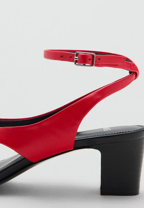 MANGO - Lolita open toe ankle strap - red