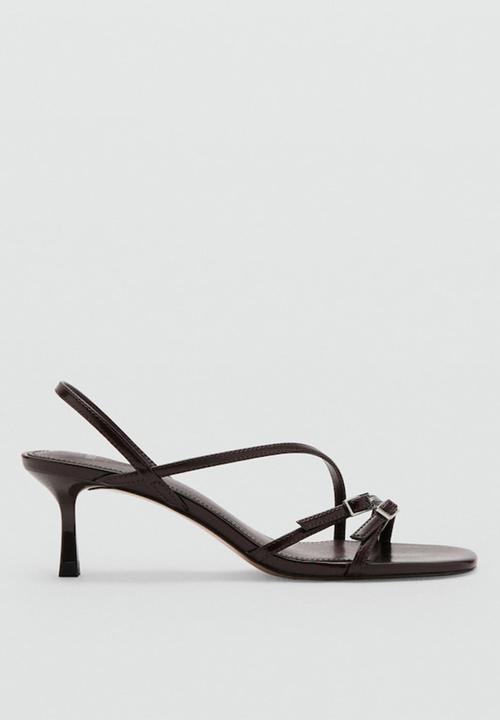 MANGO - Samba open toe slingback - dark brown
