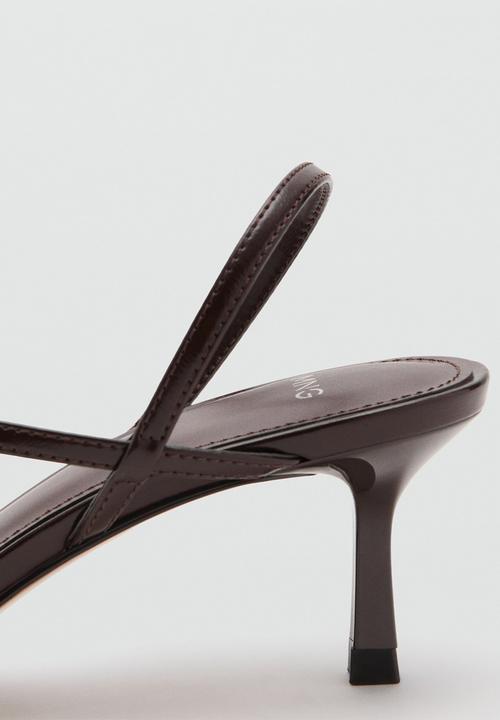 MANGO - Samba open toe slingback - dark brown