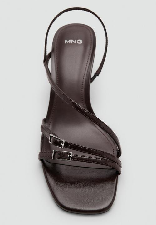 MANGO - Samba open toe slingback - dark brown
